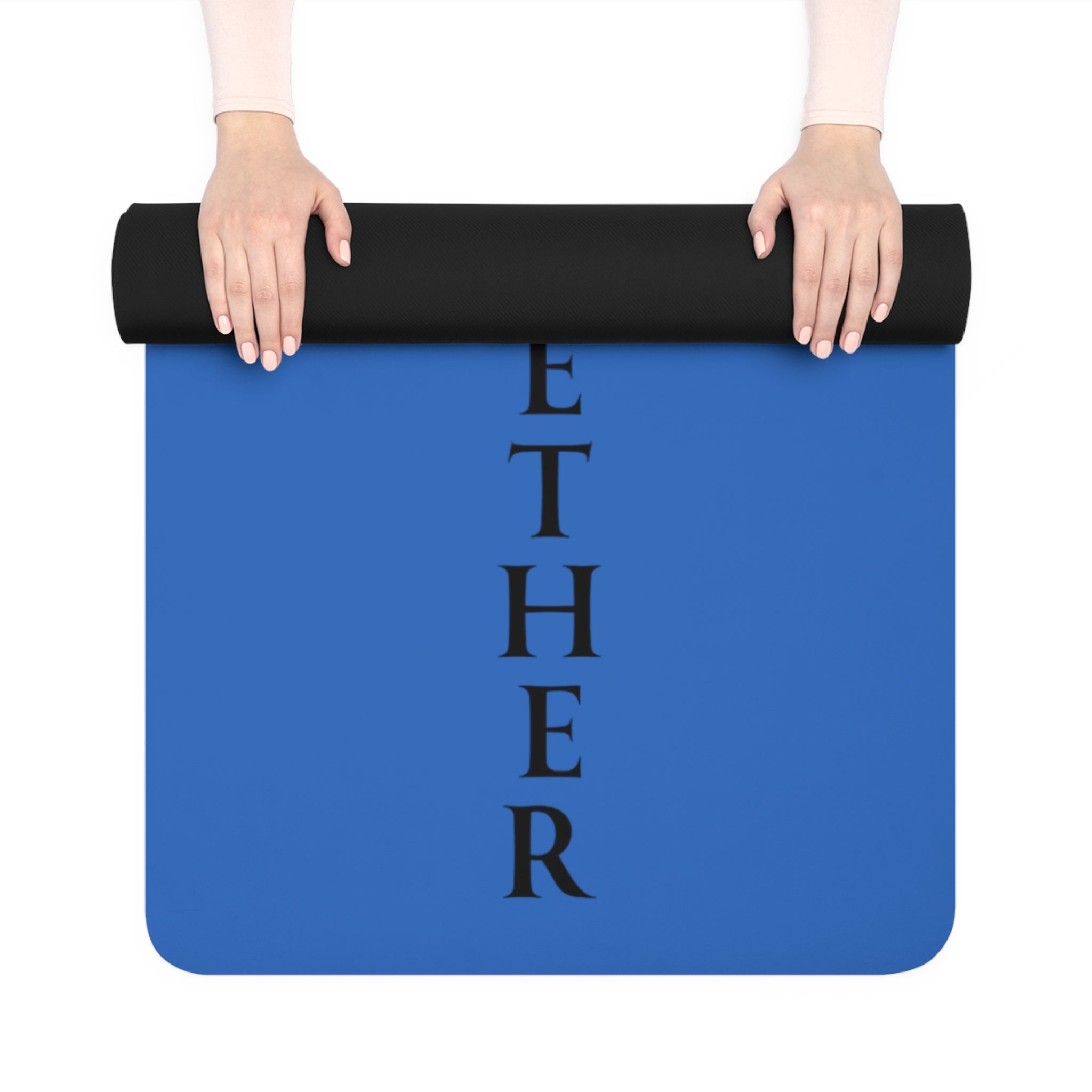 Rubber Yoga Mat — "Gym Squad" Fit Together Vertical Design