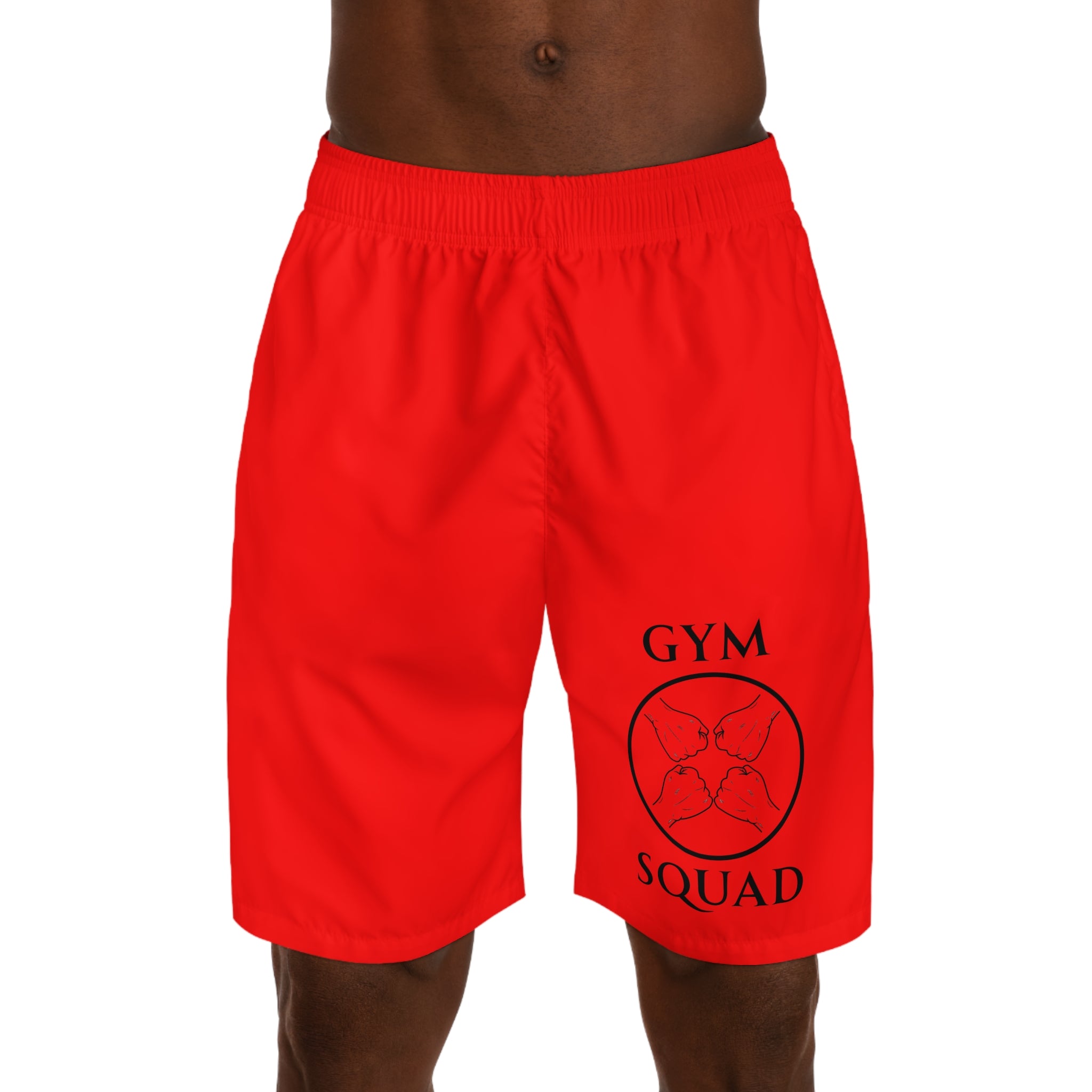Gym Squad Men's Jogger Shorts – Athletic Workout Shorts with 'Gym Squad' Emblem
