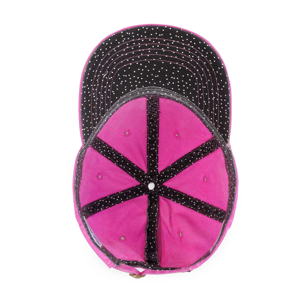 Women's Pigment-Dyed Cap with Fashion Undervisor (Embroidery) with Concealed Ponytail Opening