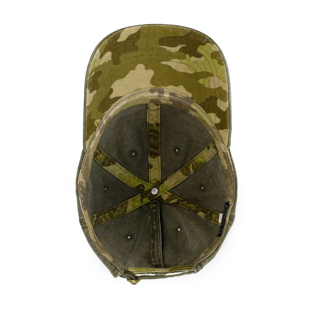 Women's Pigment-Dyed Cap with Fashion Undervisor (Embroidery) with Concealed Ponytail Opening