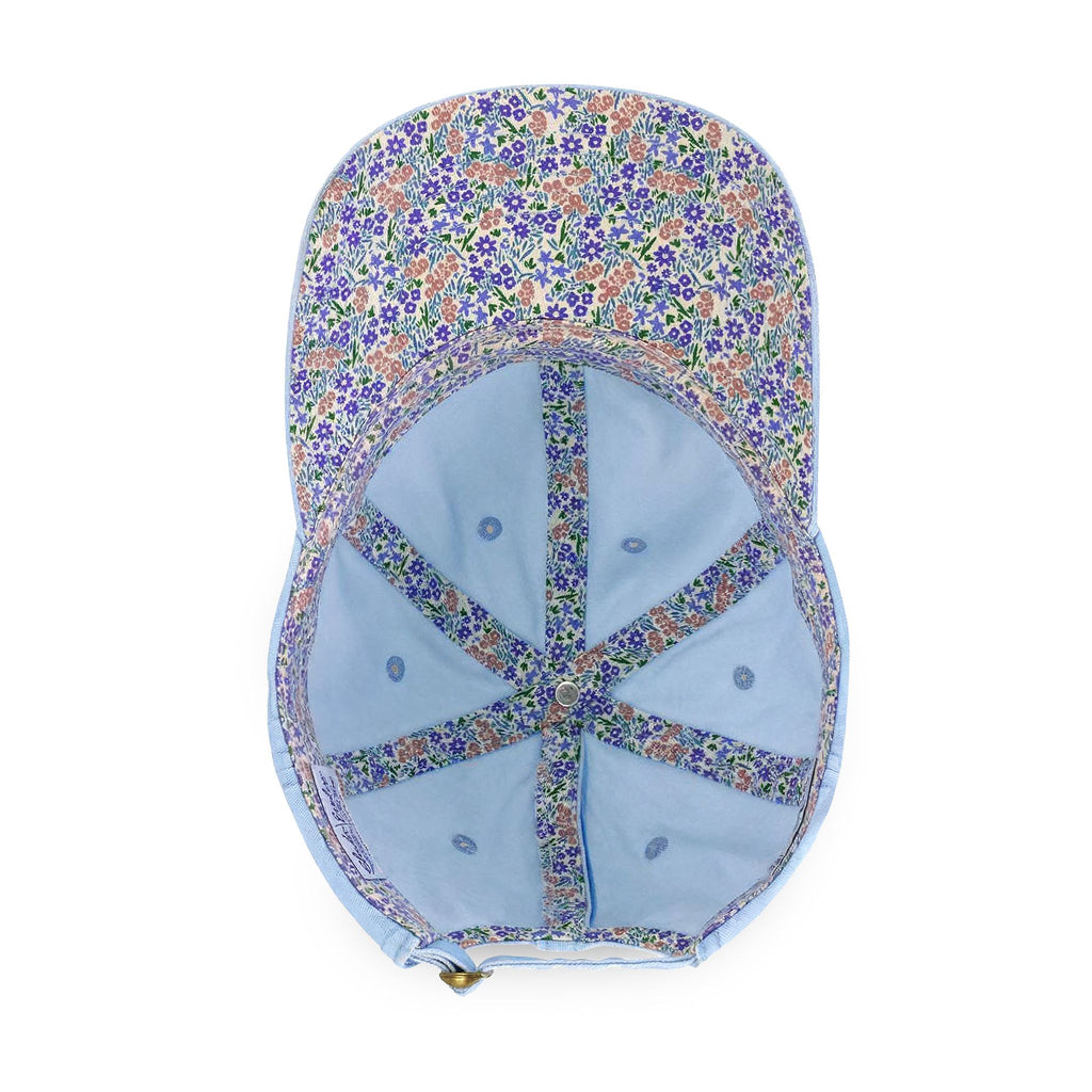 Women's Pigment-Dyed Cap with Fashion Undervisor (Embroidery) with Concealed Ponytail Opening
