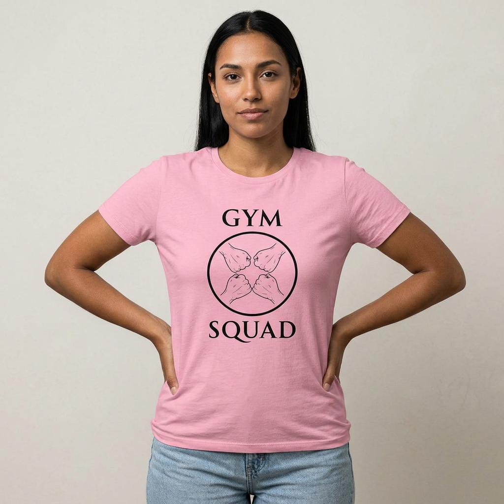 Gym Squad Women’s Cooling Performance Tee.  Fit Together logo included on back.
