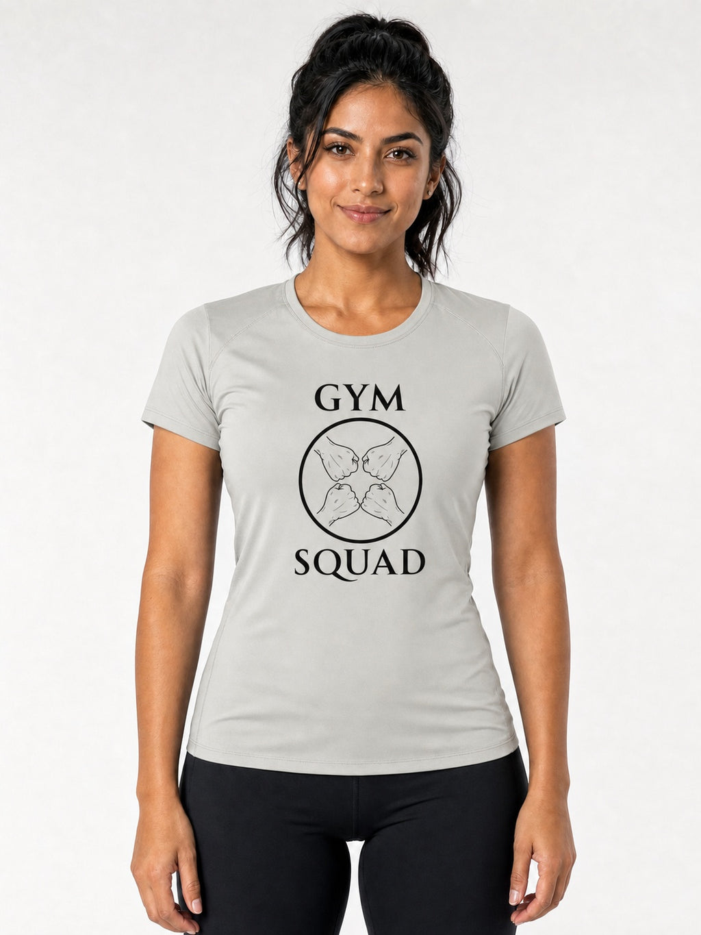 Gym Squad Women’s Cooling Performance Tee.  Fit Together logo included on back.
