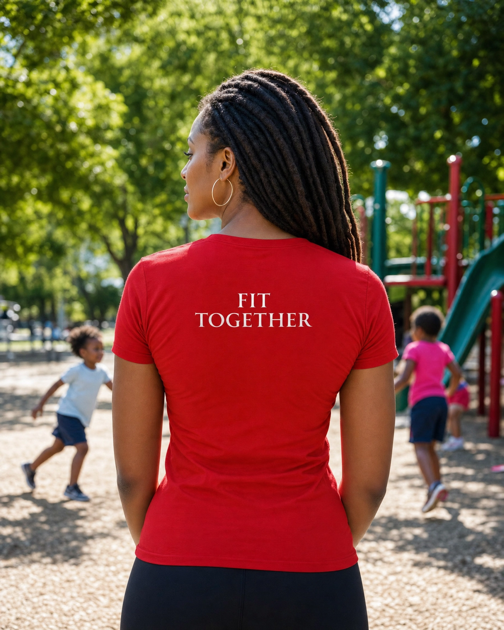 Gym Squad Women’s Cooling Performance Tee.  Fit Together logo included on back.