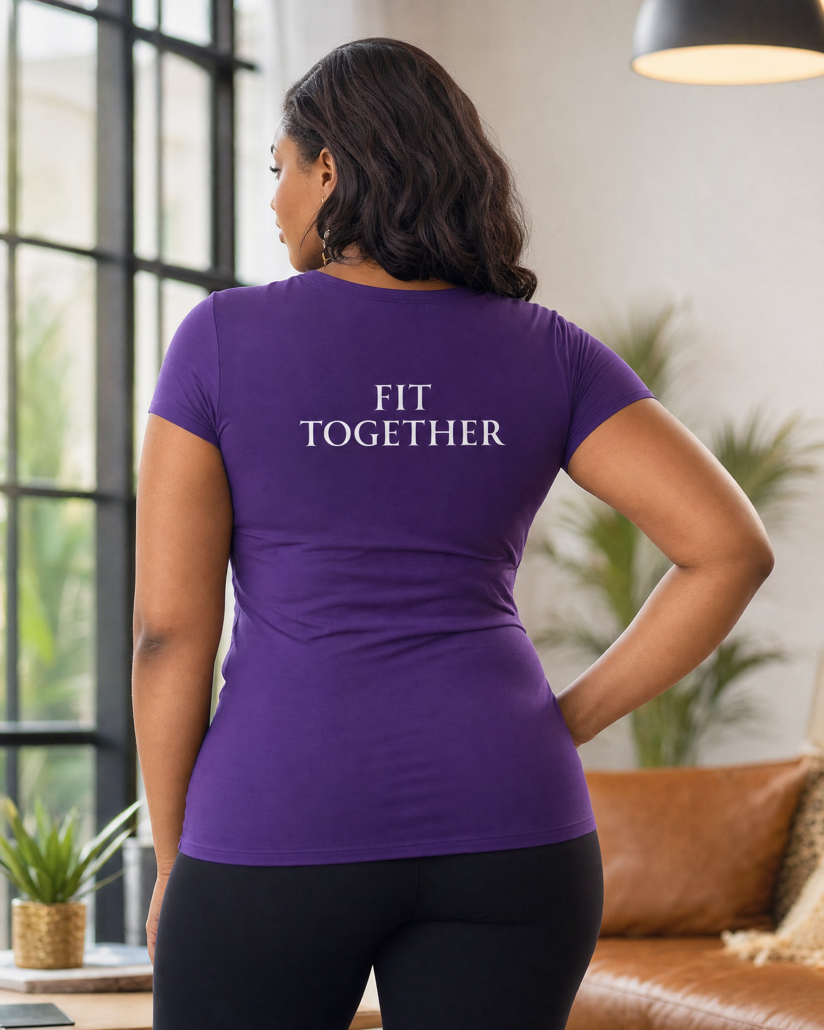 Gym Squad Women’s Cooling Performance Tee.  Fit Together logo included on back.
