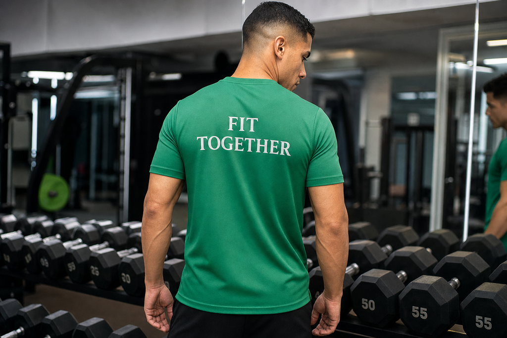 Gym Squad Moisture-Wicking Tee — 'Fit Together' Back Logo included