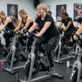 Plus Size Triple Logo Gym Squad Leggings — 'Fit Together' Black Workout AOP