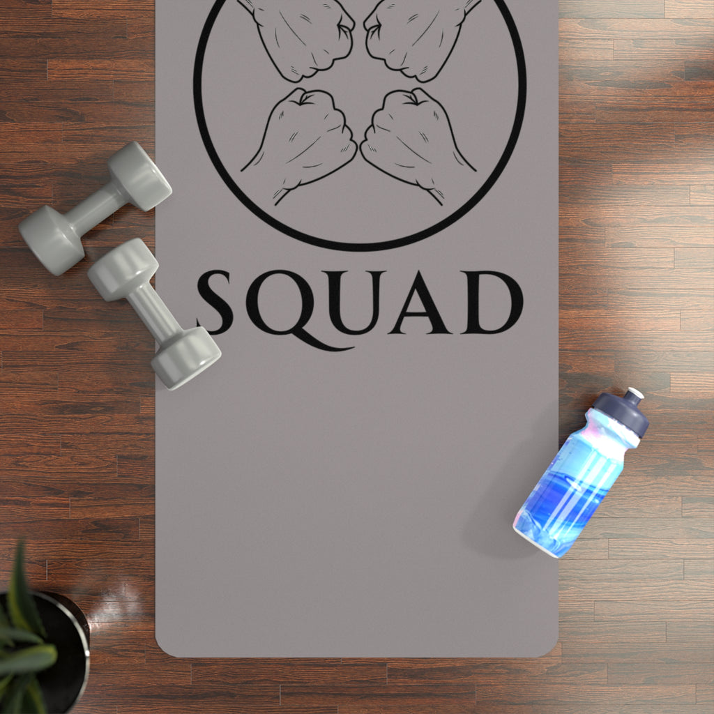 Rubber Yoga Mat — "Gym Squad"  Design