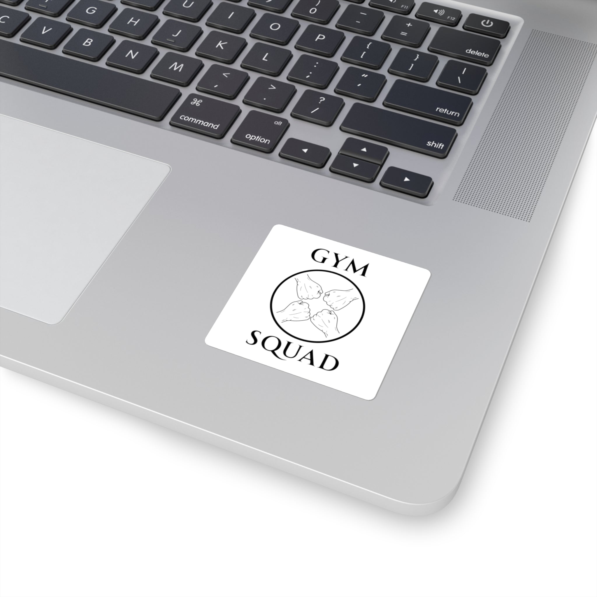 Gym Squad Square Sticker — Fist Bump Decal for the Squad
