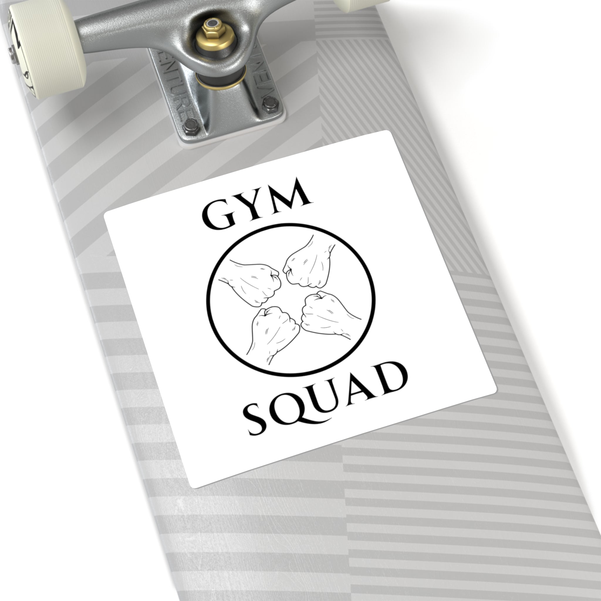 Gym Squad Square Sticker — Fist Bump Decal for the Squad