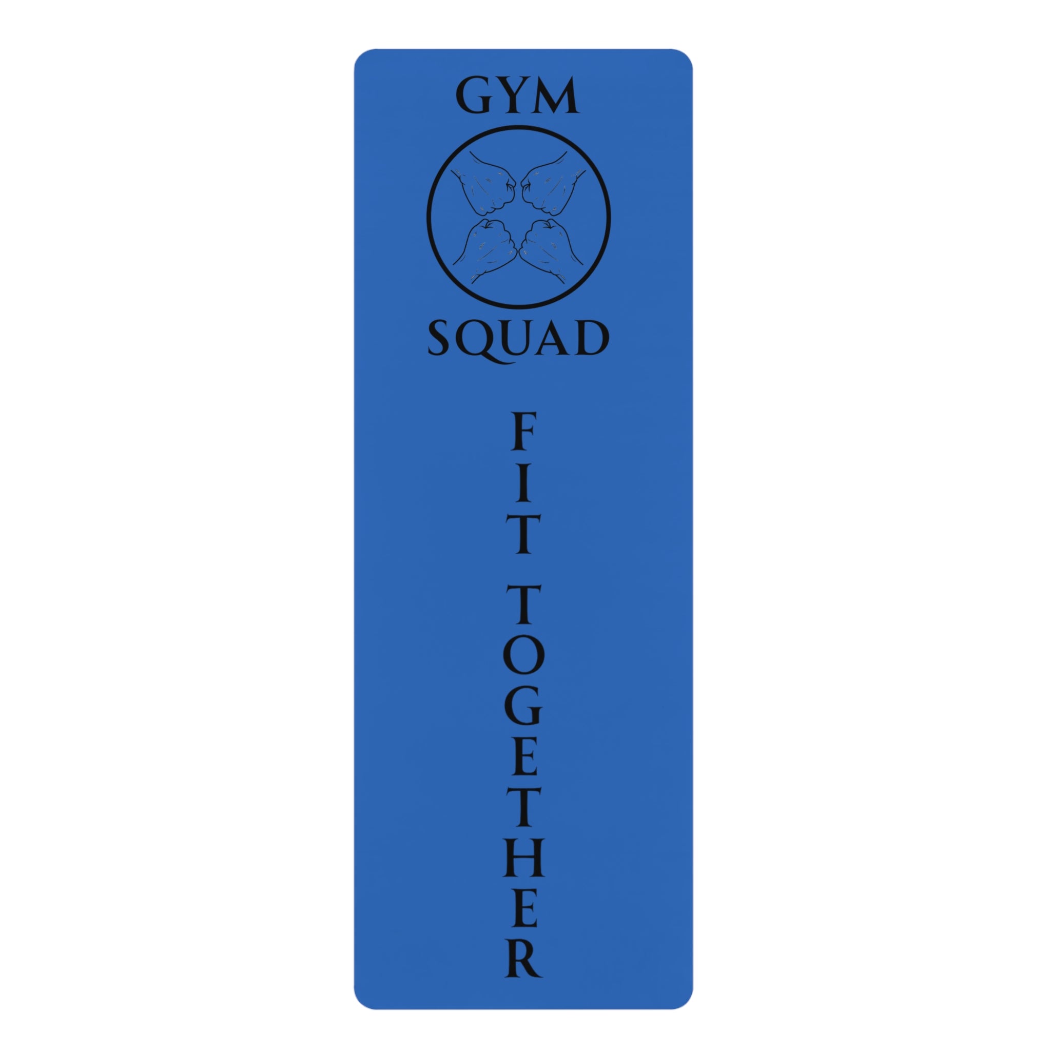Rubber Yoga Mat — "Gym Squad" Fit Together Vertical Design