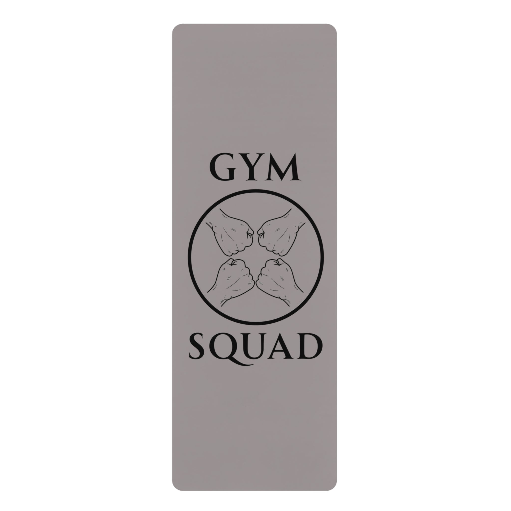 Rubber Yoga Mat — "Gym Squad"  Design
